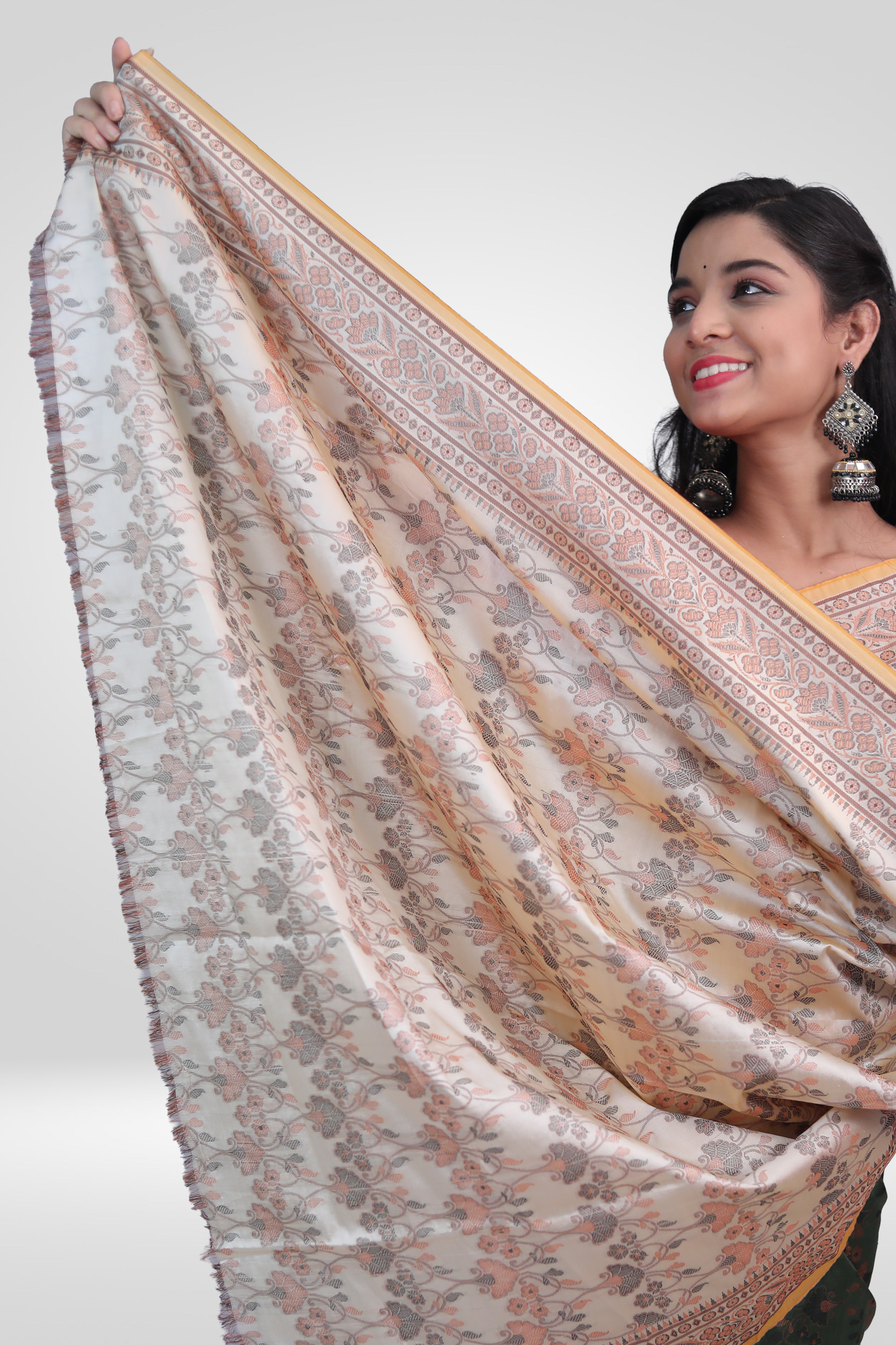 Ivory Garden Madhubani  Saree