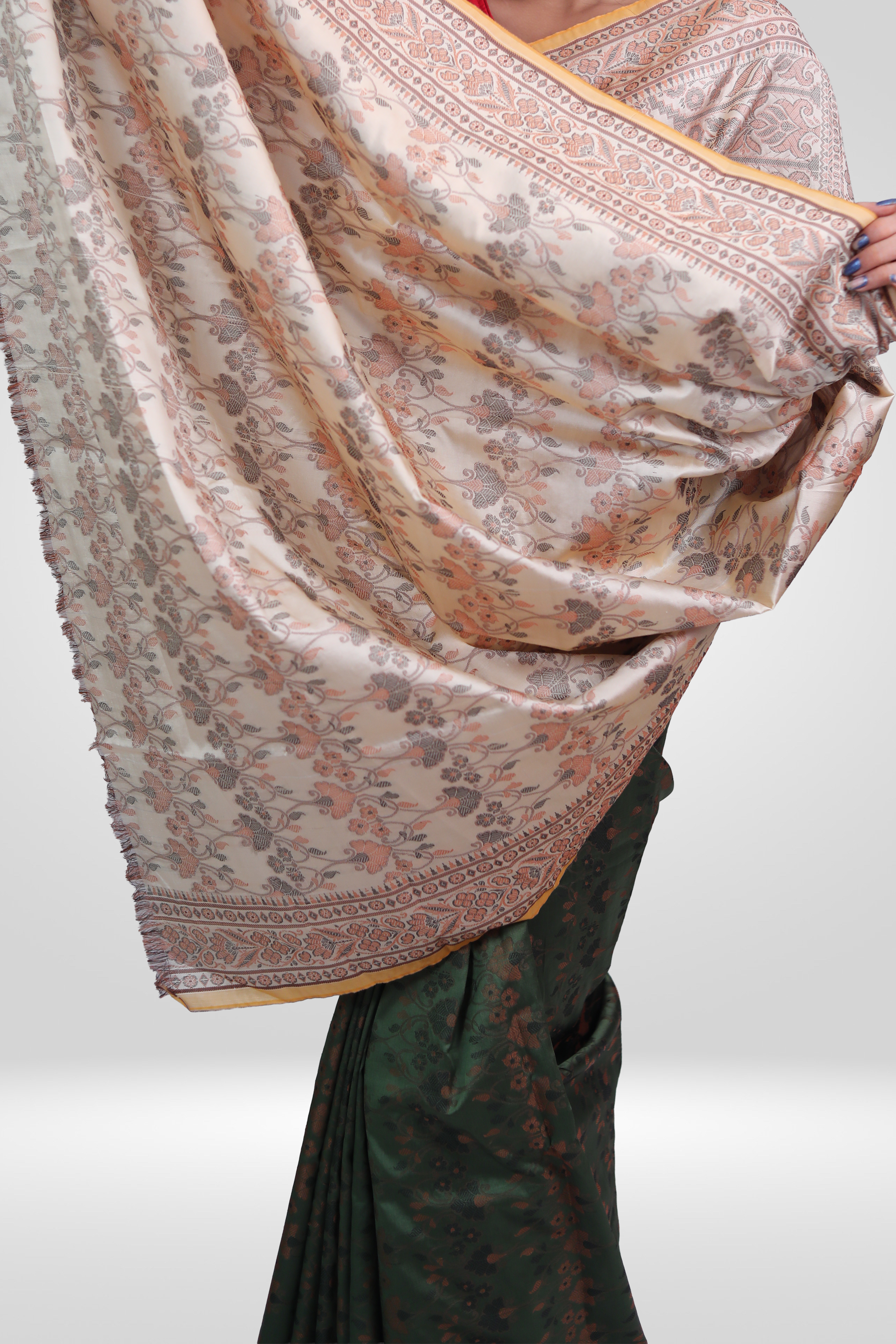 Ivory Garden Madhubani  Saree