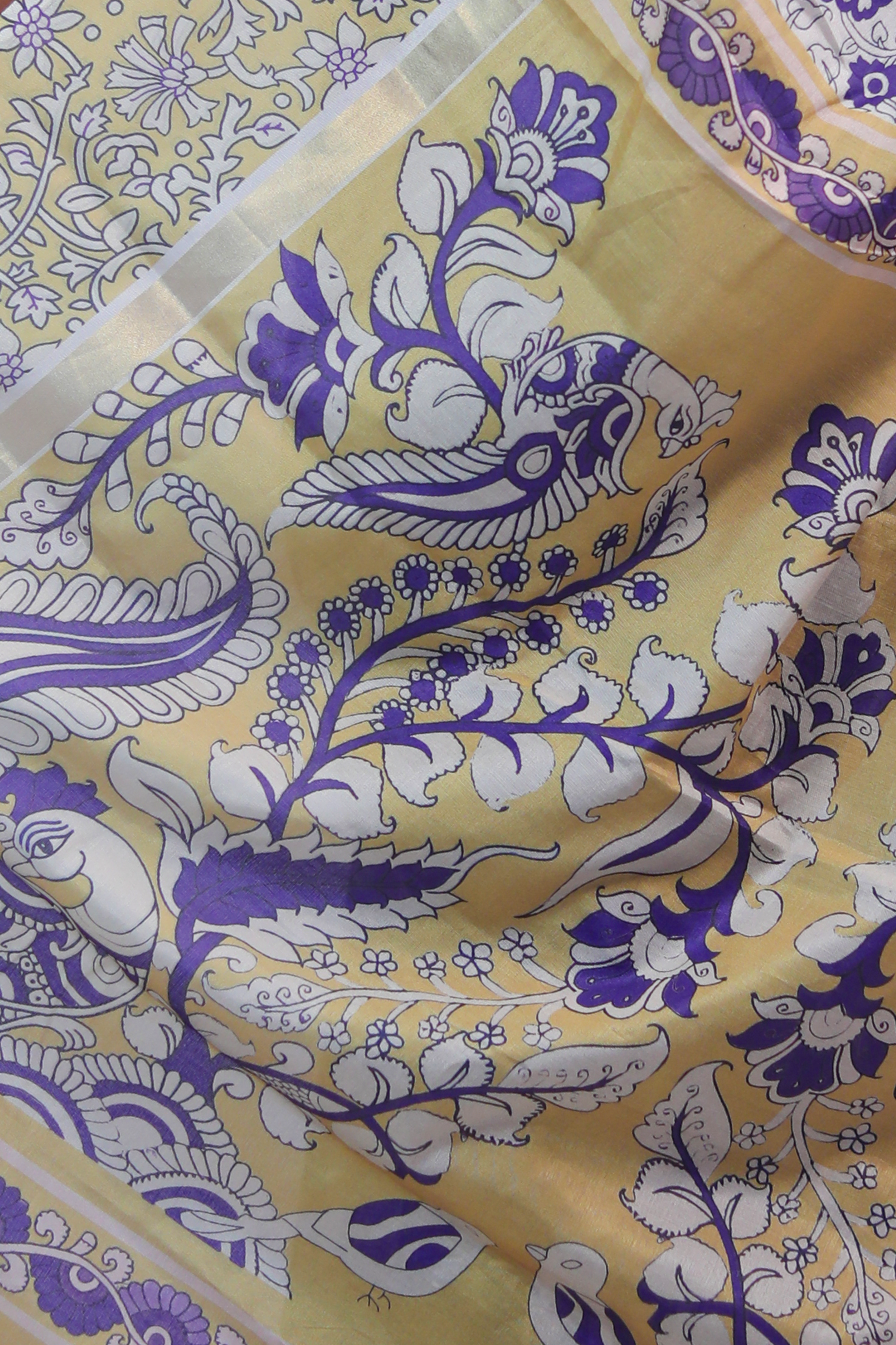 Royal Vrindavan Kalamkari Saree