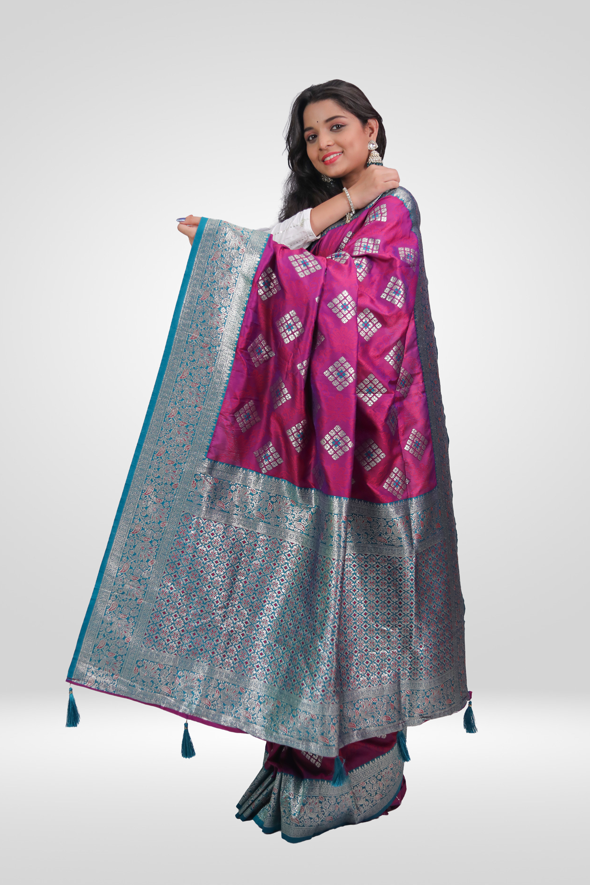 Royal Fuchsia Banarasi Elegance Saree