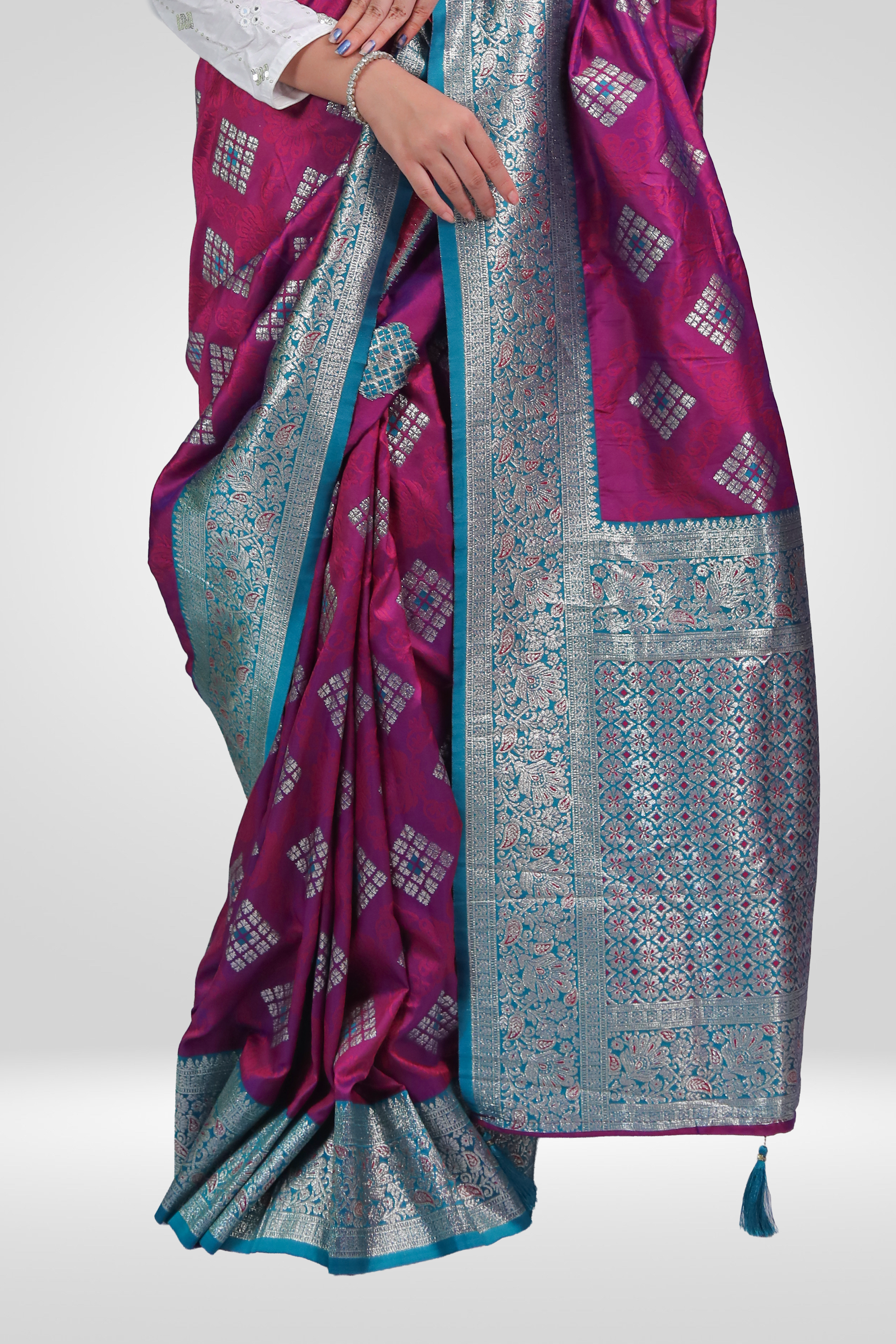 Royal Fuchsia Banarasi Elegance Saree