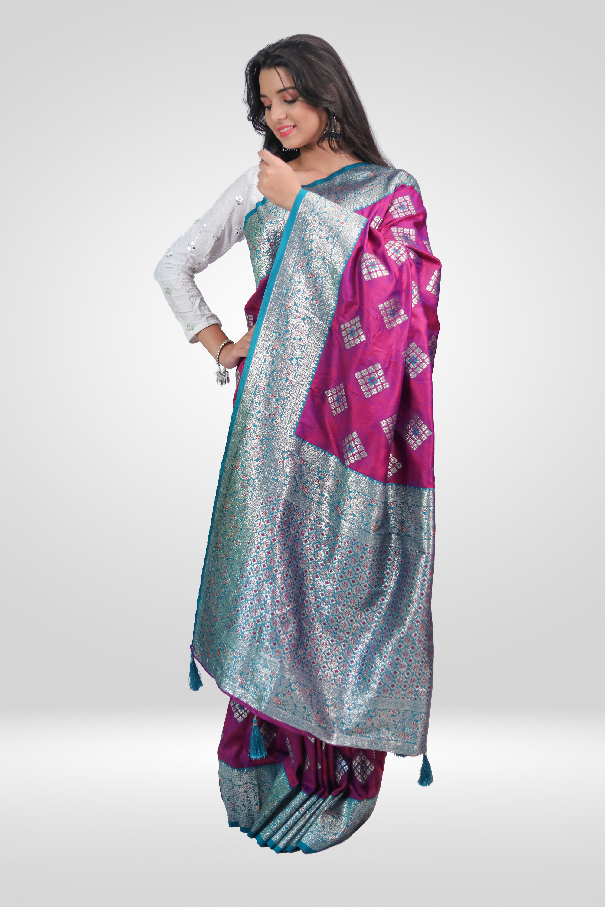Royal Fuchsia Banarasi Elegance Saree