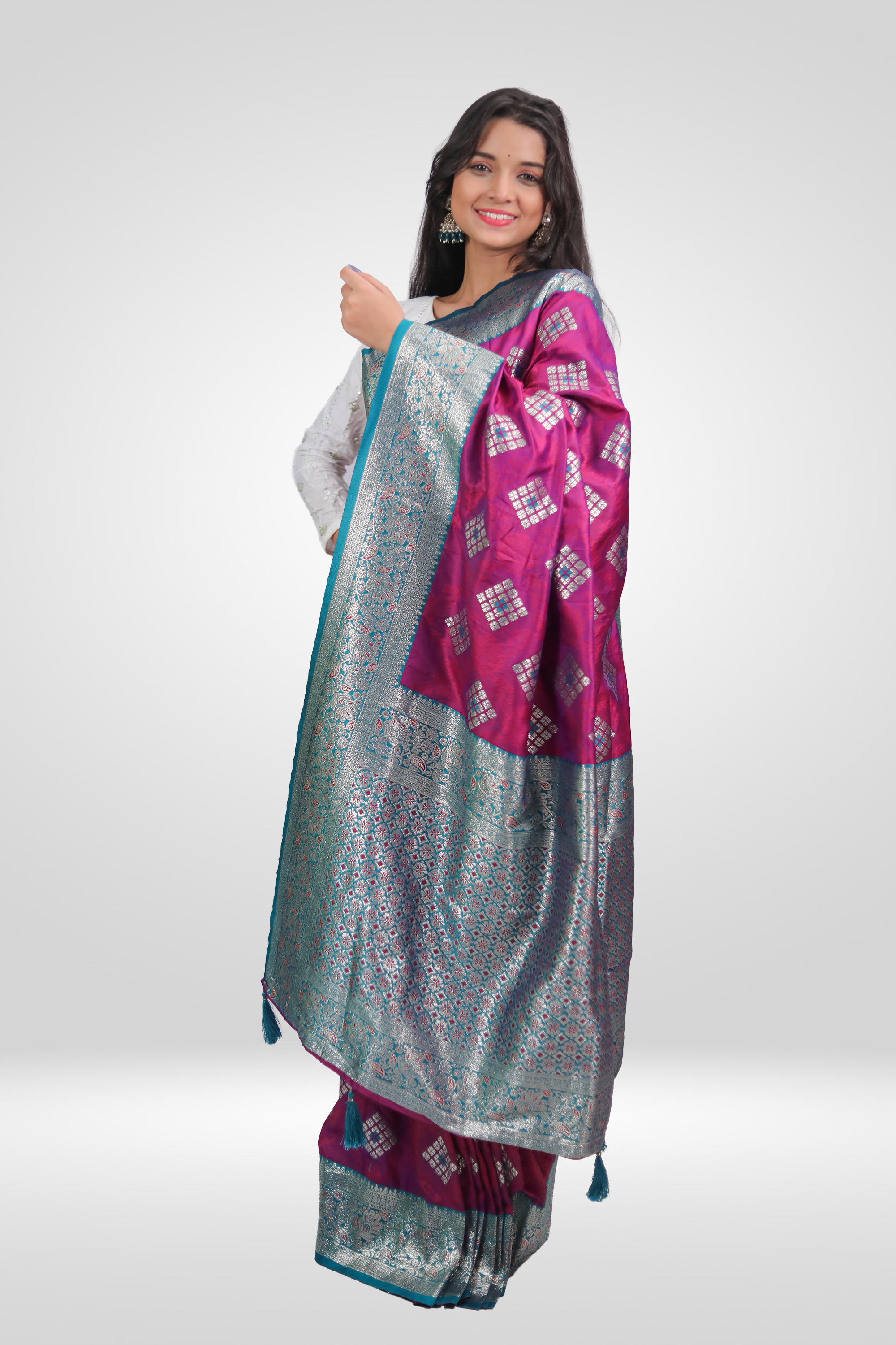 Royal Fuchsia Banarasi Elegance Saree