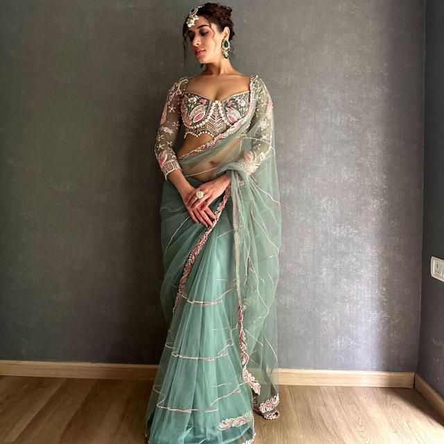Pearl Garden Embroidered Saree