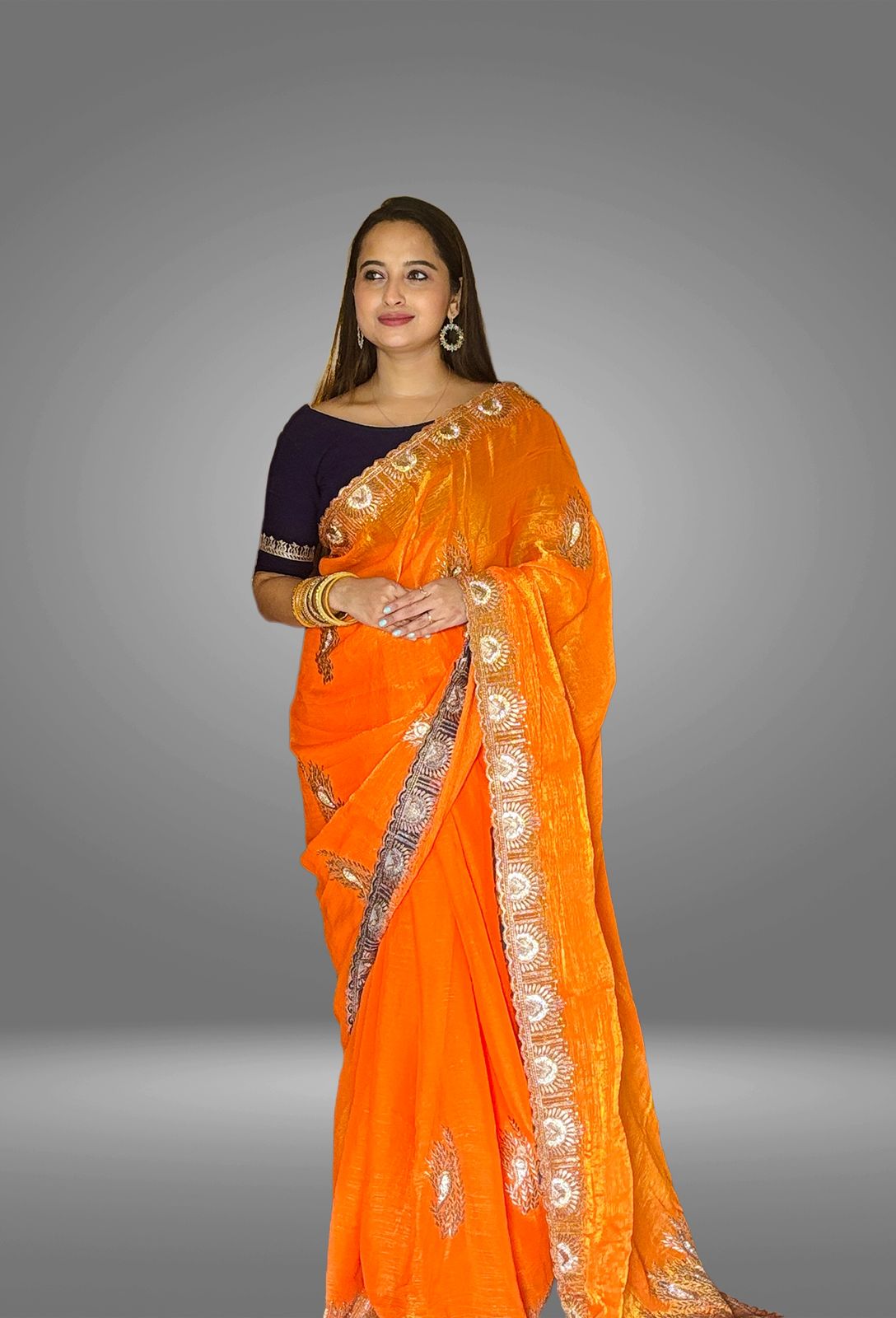 Kesariya Glow Saree