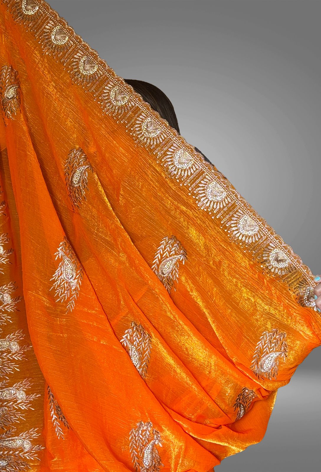 Kesariya Glow Saree