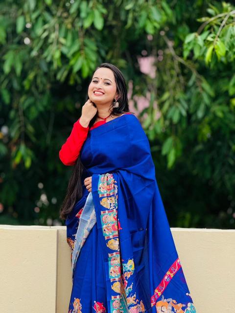 Royal Kalamkari Tassel Saree