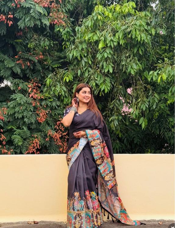 Nritya Kalamkari Tassel Saree