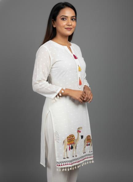 White Desert Mirage Embroidered Co-ord set