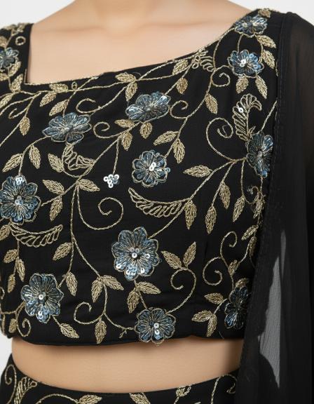Black and Golden mermaid indo Western