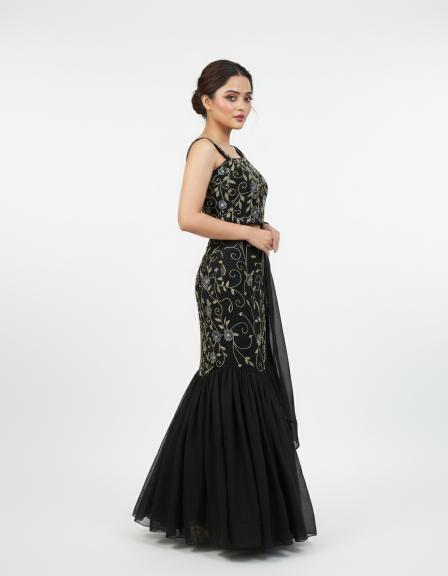 Black and Golden mermaid indo Western